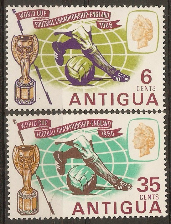 Antigua 1966 World Cup Football Year set. SG176-SG177.