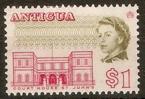 Antigua 1966 $1 Buildings Series. SG193.