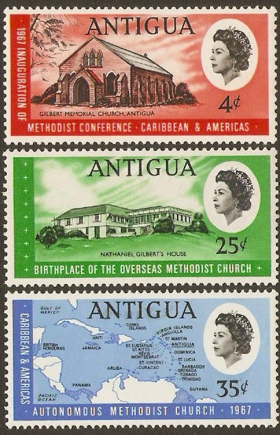 Antigua 1967 Church Autonomy Set. SG203-SG205.