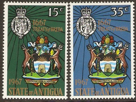 Antigua 1967 Treaty Anniversary Set. SG206-SG207.