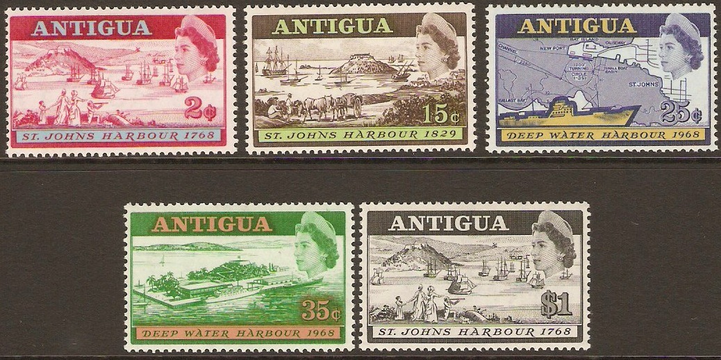Antigua 1968 Harbour Opening Set. SG221-SG225.