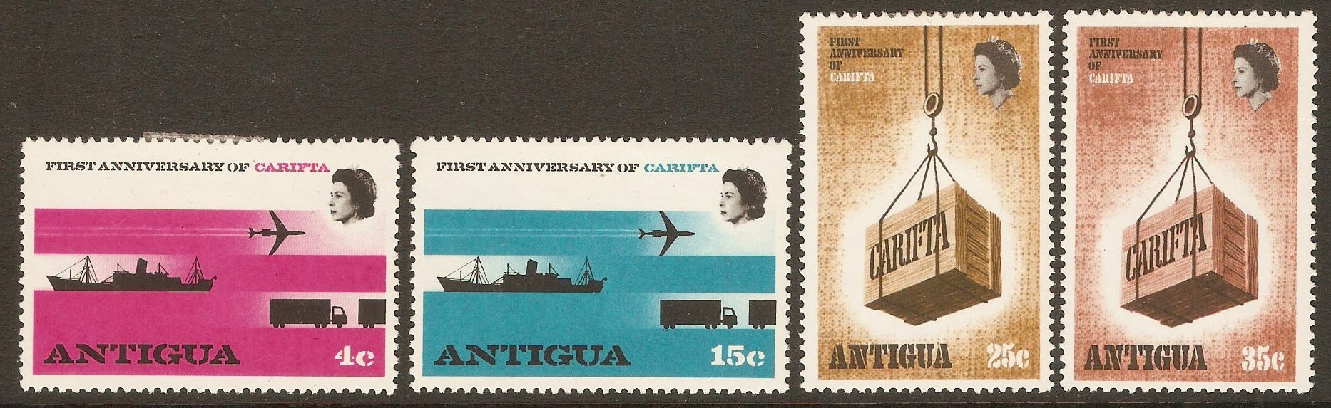 Antigua 1969 CARIFTA Anniversary set. SG230-SG233.
