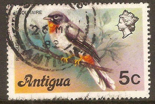Antigua 1976 5c Bird series. SG474A.