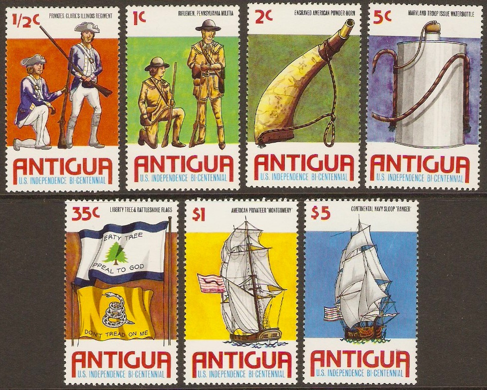 Antigua 1976 American Revolution Set. SG487-SG493.