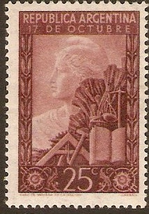 Argentina 1948 Peron Re-election Stamp. SG806.