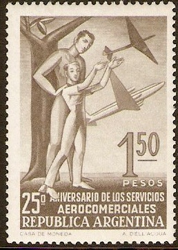 Argentina 1955 Air Service Anniversary. SG880.