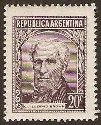 Argentina 1956 20c dull purple . SG895b.