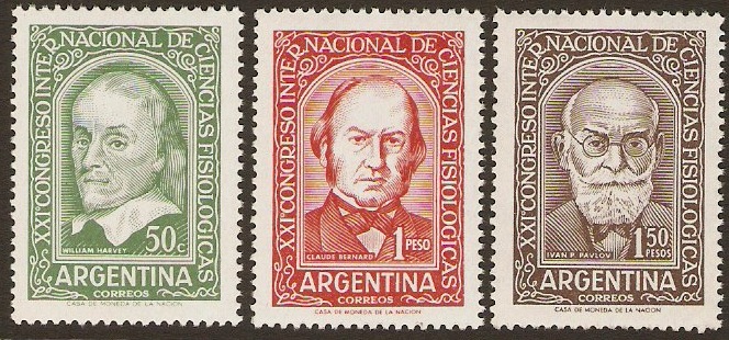 Argentina 1959 Physiology Congress Set. SG943-SG945.