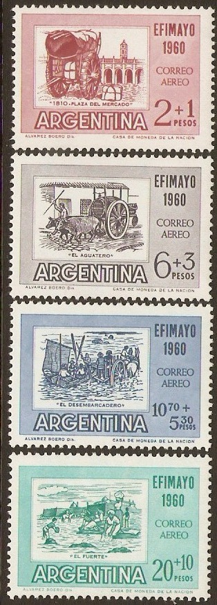 Argentina 1960 Philatelic Exhibition Set. SG982-SG985.