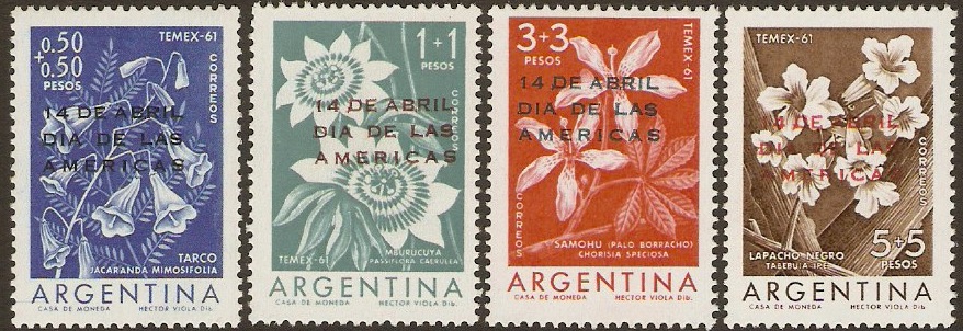 Argentina 1961 Americas Day Set. SG1010-SG1013.