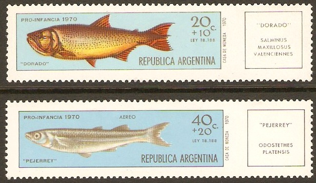 Argentina 1971 Child Welfare Stamps. SG1354-SG1355.