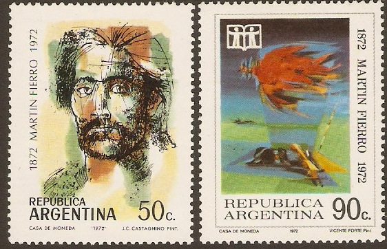 Argentina 1972 Literature Stamps. SG1408-SG1409.