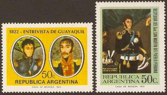 Argentina 1973 San Martin Commemoration. SG1418-SG1419. - Click Image to Close