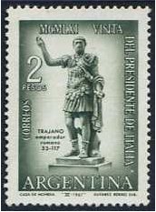 Argentina 1961 Visit of Italian President Stamp. SG1009.