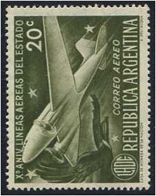 Argentina 1951 State Airlines Anniversary. SG827.