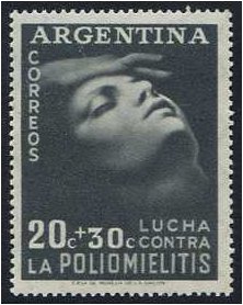 Argentina 1956 Infantile Paralysis Relief Fund Stamp. SG884.