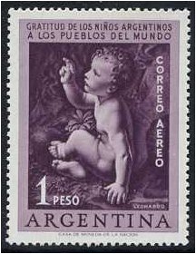 Argentina 1956 Infantile Paralysis Victims Fund Air Stamp. SG893