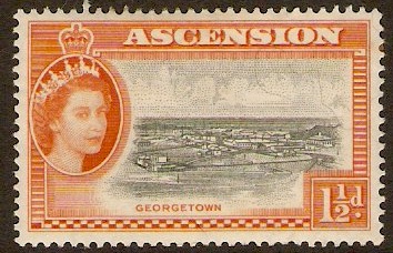 Ascension 1956 1d Black and orange. SG59.