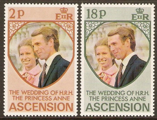 Ascension 1973 Royal Wedding Set. SG178-SG179.