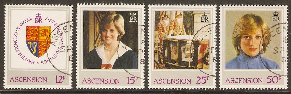 Ascension 1982 Princess of Wales Birthday Set. SG322-SG325.