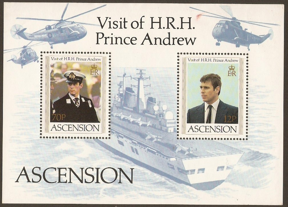 Ascension 1984 Royal Visit Sheet. SGMS358.