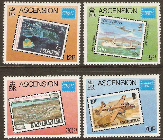 Ascension 1986 Stamp Exhibition Set. SG402-SG405.