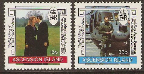 Ascension 1986 Royal Wedding Set. SG407-SG408.
