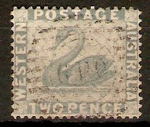 Western Australia 1885 2d Grey. SG104.