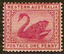 Western Australia 1898 1d Carmine. SG112.