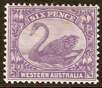 Western Australia 1898 6d Bright violet. SG115.