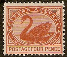 Western Australia 1902 4d Chestnut. SG119.