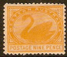 Western Australia 1905 9d Orange. SG145.