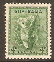 Australia 1937 4d Green. SG170.