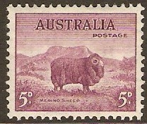 Australia 1937 5d Purple. SG171.