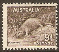 Australia 1937 9d Chocolate. SG173.