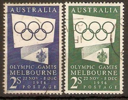 Australia 1954 Olympic Games set. SG280-SG280a.