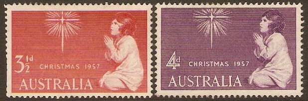 Australia 1957 Christmas Set. SG298-SG299.