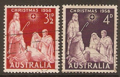 Australia 1958 Christmas set. SG306-SG307.