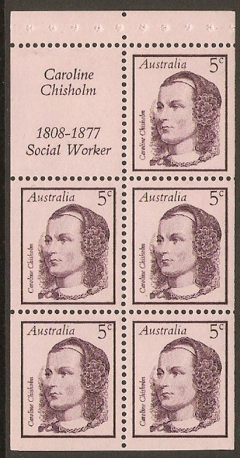 Australia 1968 Famous Australians Series Booklet Pane. SG435a.