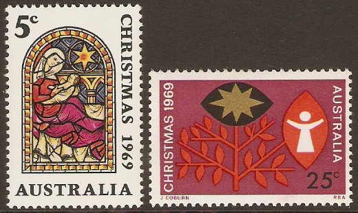 Australia 1969 Christmas Set. SG444-SG445.