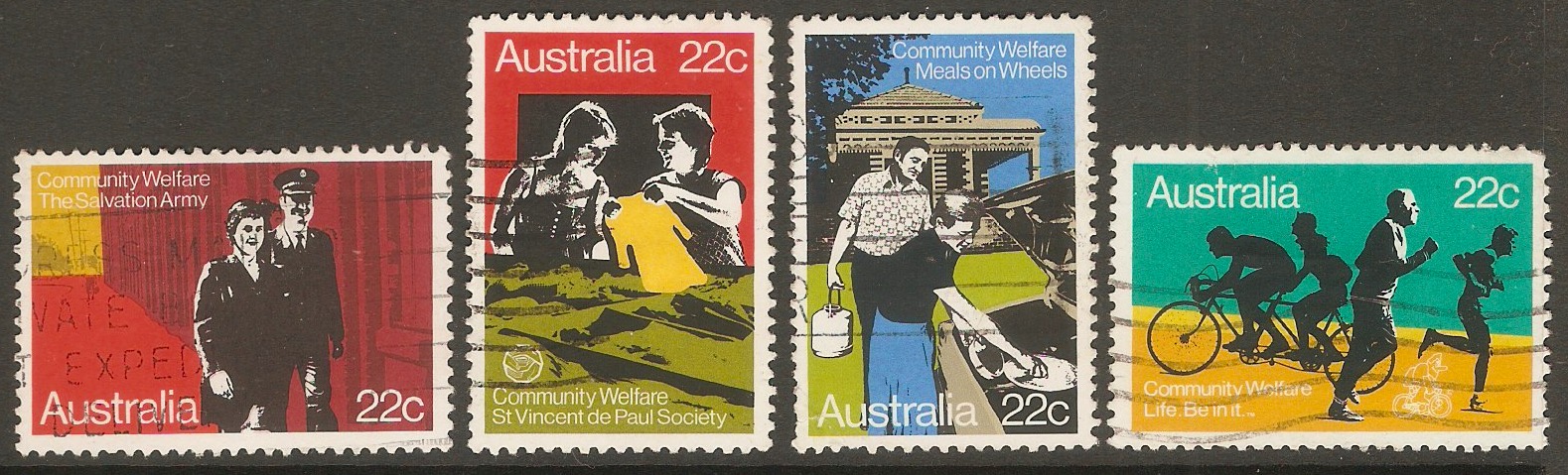 Australia 1980 Community Welfare set. SG748-SG751.