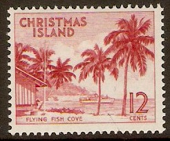 Christmas Island 1963 12c Brown-red. SG17.