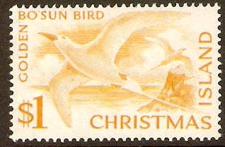 Christmas Island 1963 $1 Yellow. SG20.