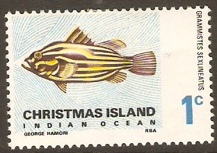 Christmas Island 1968 1c Fish Series. SG22.