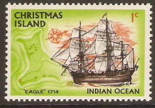 Christmas Island 1972 1c Ships Series. SG37.