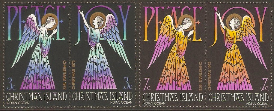 Christmas Island 1972 Christmas Stamps Set. SG53-SG56.