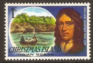 Christmas Island 1977 1c Famous Visitors Series. SG67.