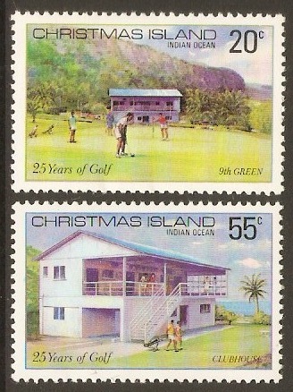 Christmas Island 1980 Golf Club Anniversary Set. SG120-SG121.