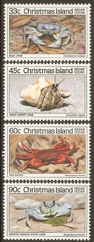 Christmas Island 1985 Crabs (2nd. Series) Set. SG199-SG202.