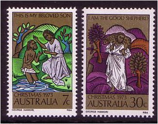 Australia 1973 Christmas Stamps. SG554-SG555.